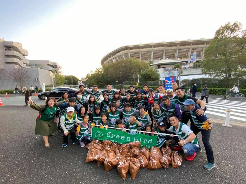 【新横浜】ラグビーW杯決勝直前「ごみ袋でトライ！プロジェクト」画像