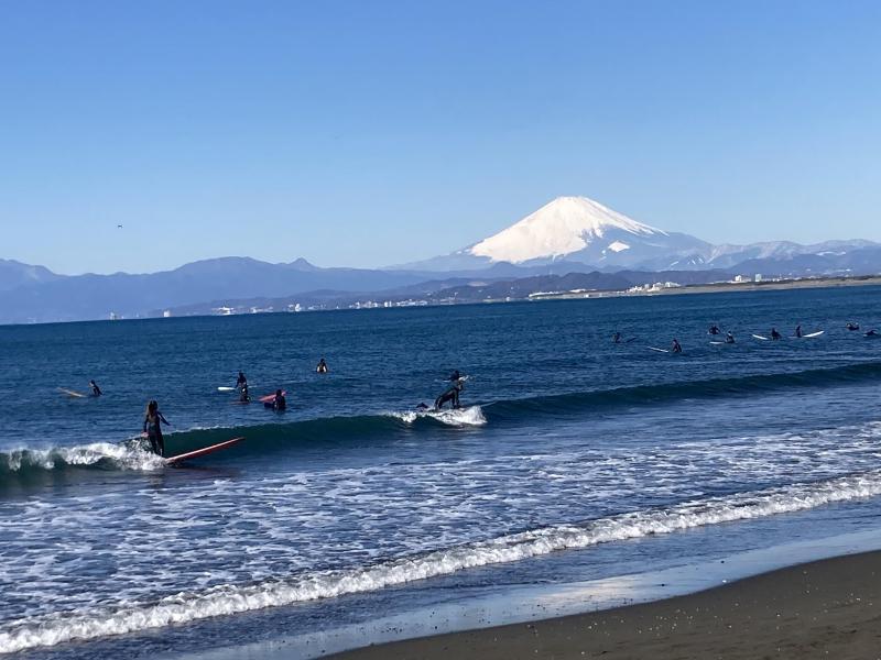 江の島ビーチクリーン！富士山がキレイに見えました！画像