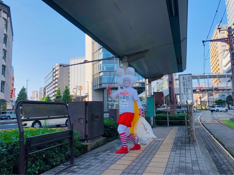 6月朝活中央駅ゴミ拾い　アミュ広場スタバ前　集合画像