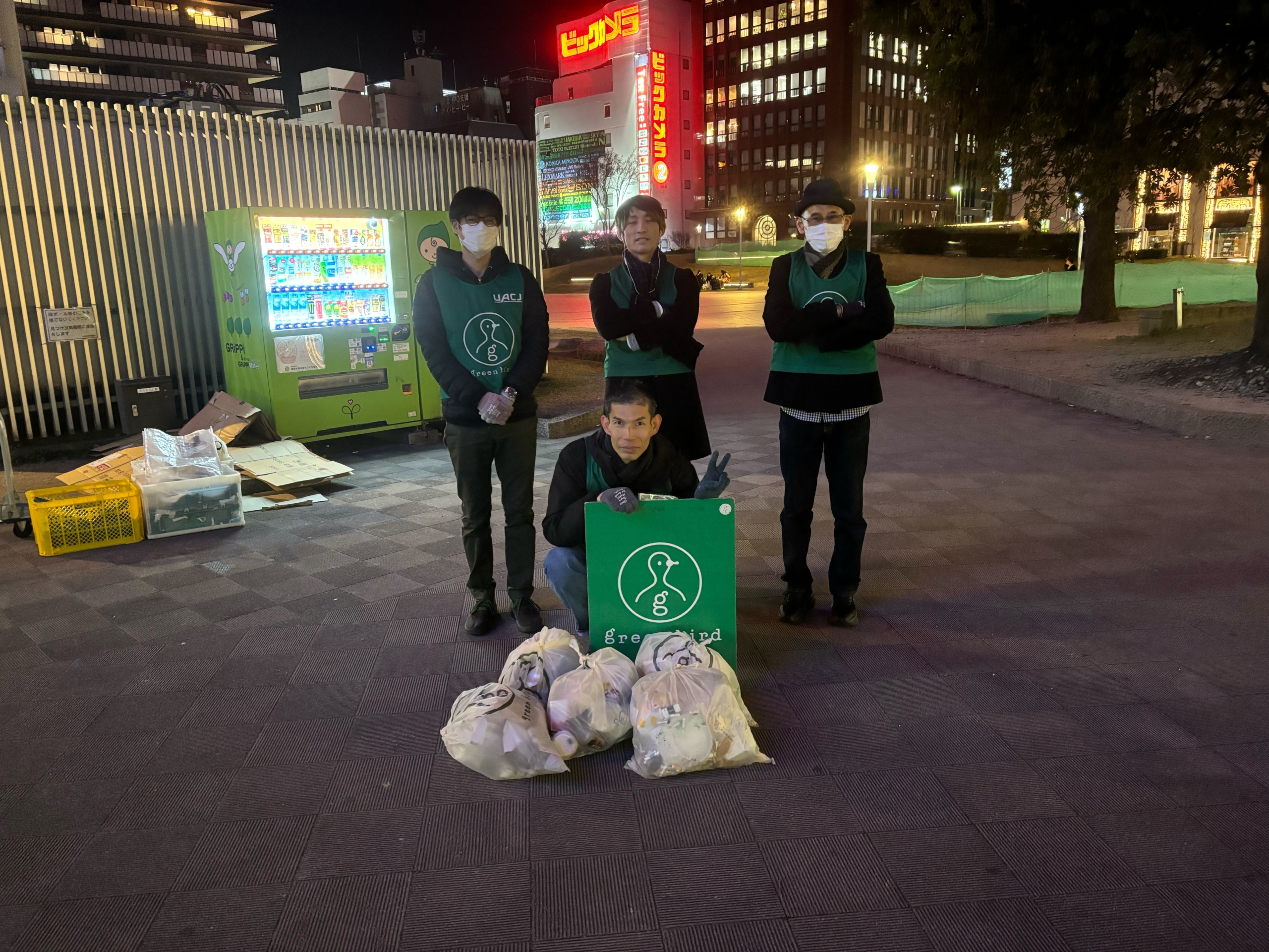 福岡天神　2.18少人数になったけど頑張りました🌛夜そうじ